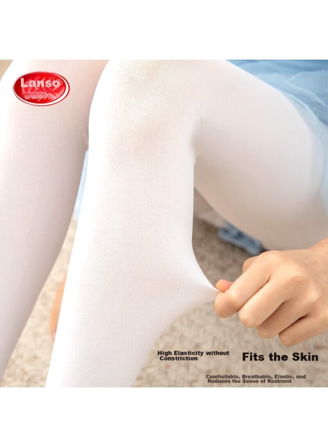 LANG SHA Langsha Children's Leggings, Girls' Dance Tights, Thin Four-season Pantyhose, White Socks For Girls And Toddlers, 3-pack - Image 4