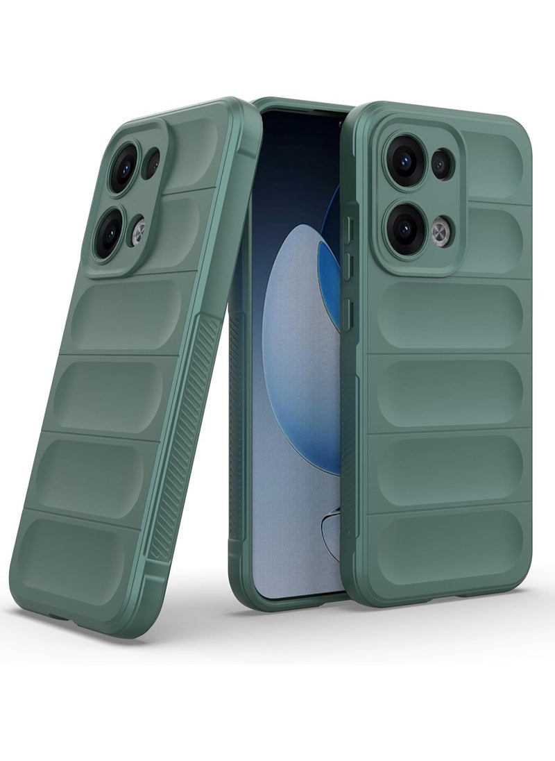 ماركة غير محددة - جراب موبايل ماجيك شيلد  سيليكون مضاد للصدمات وحمايه للكاميرا متوافق  Oppo Reno 13 5G (اخضر) - Image 1