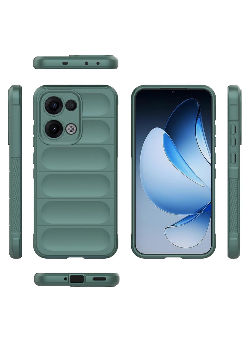ماركة غير محددة - جراب موبايل ماجيك شيلد  سيليكون مضاد للصدمات وحمايه للكاميرا متوافق  Oppo Reno 13 5G (اخضر) - Image 1