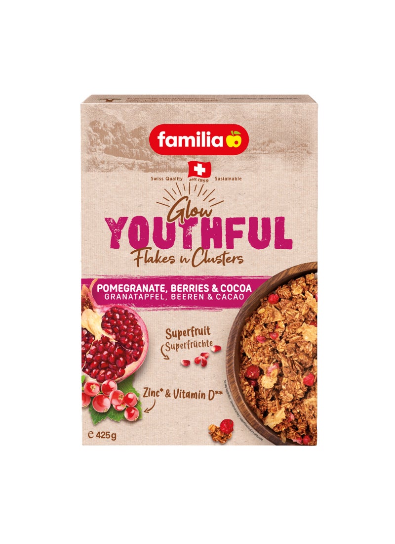 Familia Flakes And Clusters CerealYouthful Pomegranate Berries And Cocoa 350g - Image 1