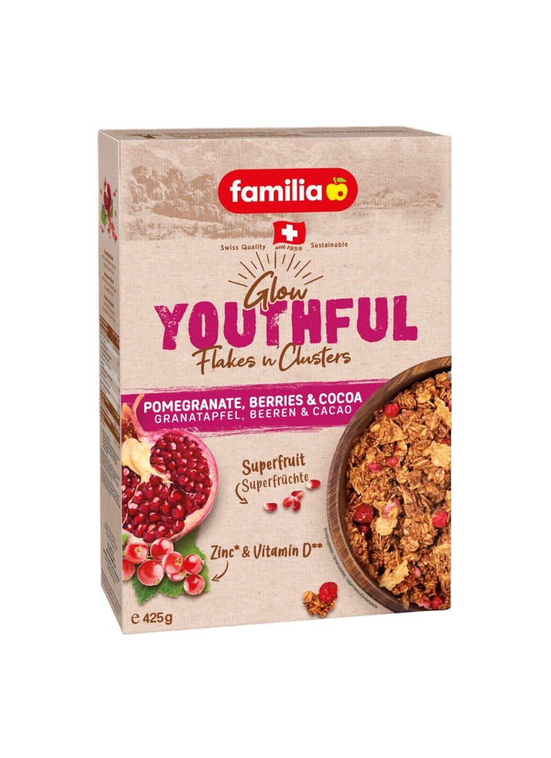 Familia Flakes And Clusters CerealYouthful Pomegranate Berries And Cocoa 350g - Image 2