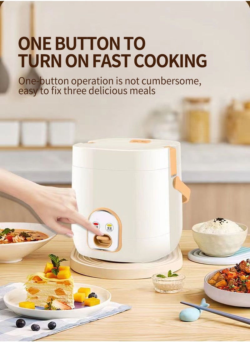 Beirui - 1.2 Liter Mini Multifunctional Rice Cooker, 200 Watt Small Portable Mechanical Home Cooker for 1-2 People - Image 1