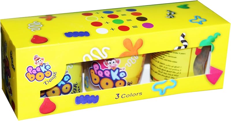 Peekaboo 50121 Dough 100 g, 3-Pieces Set, Multicolor