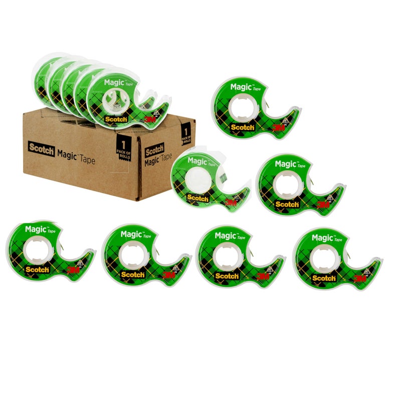 Scotch Magic Tape Numerous Applications Invisible Engineered for Repairing 34 x 300 Inches 12 Dispensered Rolls - Image 2