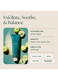 RANAVAT BOTANICS RANAVAT Balancing Face Scrub - Skin Exfoliator to Address Uneven Skin Tone & Dullness and Relieve Dry, Stressed Skin - Balm to Milk, Creamy Face Polish (3.4 oz)  - Image 2