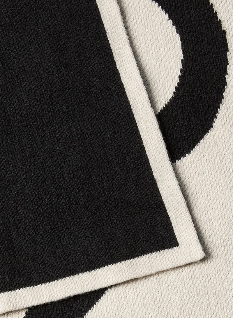 Calvin Klein Cotton Jacquard Knit Logo Scarf