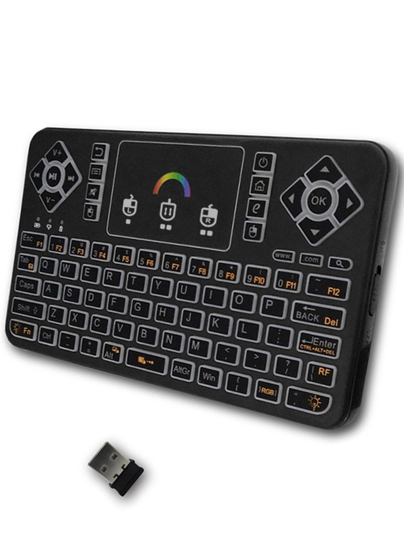 Q9 2.4G RF Wireless Mouse Combo Handheld Remote Control Keyboard With Touchpad - English