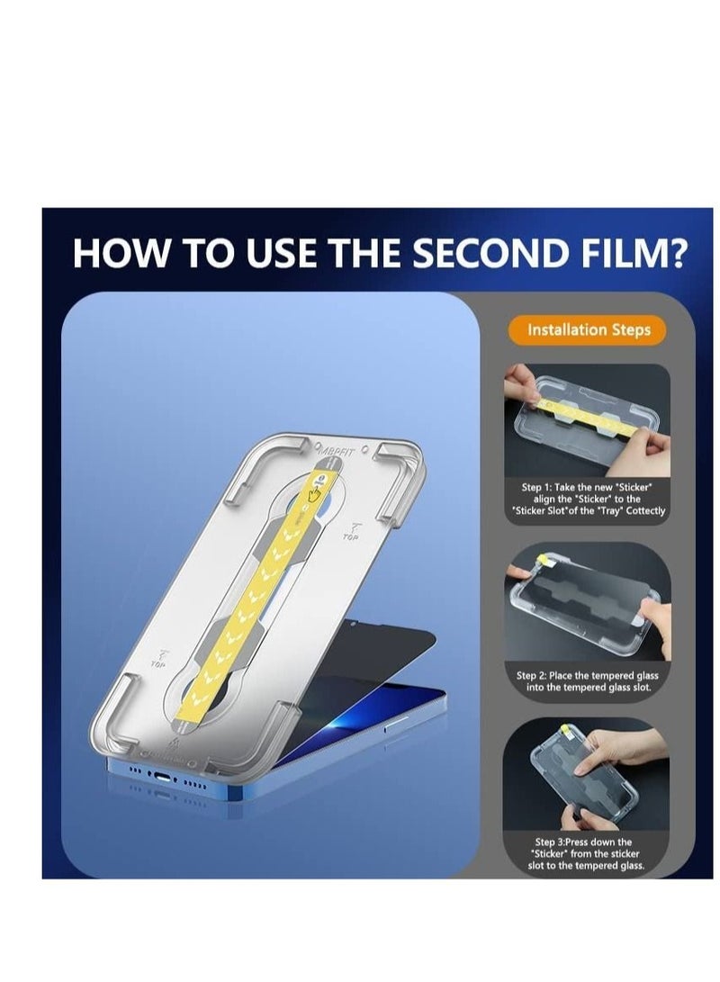 Captaintech Screen Protector Compatible with iPhone 13 Pro iPhone 13 with Easy Install Kit Premium Tempered Glass Kit Military Grade Tempered Glass Film, Bubble Free, Case Friendly, Auto Alignment Kit - Image 4