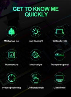 T-WOLF Gaming Keyboard Mouse Combo Rainbow LED Backlit Ambient Light Illuminated Character Wired USB Keyboard Mice Compatible with Windows XP/7/10 MacBook PS4 PS5 Xbox one Value Combo Set  - Image 3