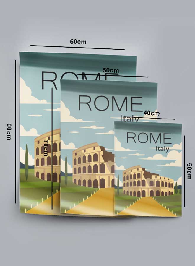 LOWHA Poster Painting Art With Four Separate Pieces Of Double-Sided Stickers Rome Italy For Home Bedroom Living Room And Office Decor  - Image 4