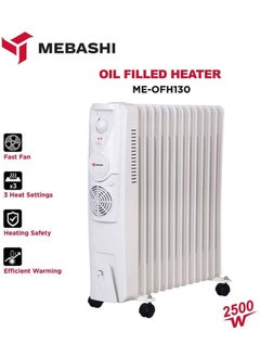 Mebashi Energy Efficient Oil Heater With 3 Heat Settings & Adjustable Temperature 