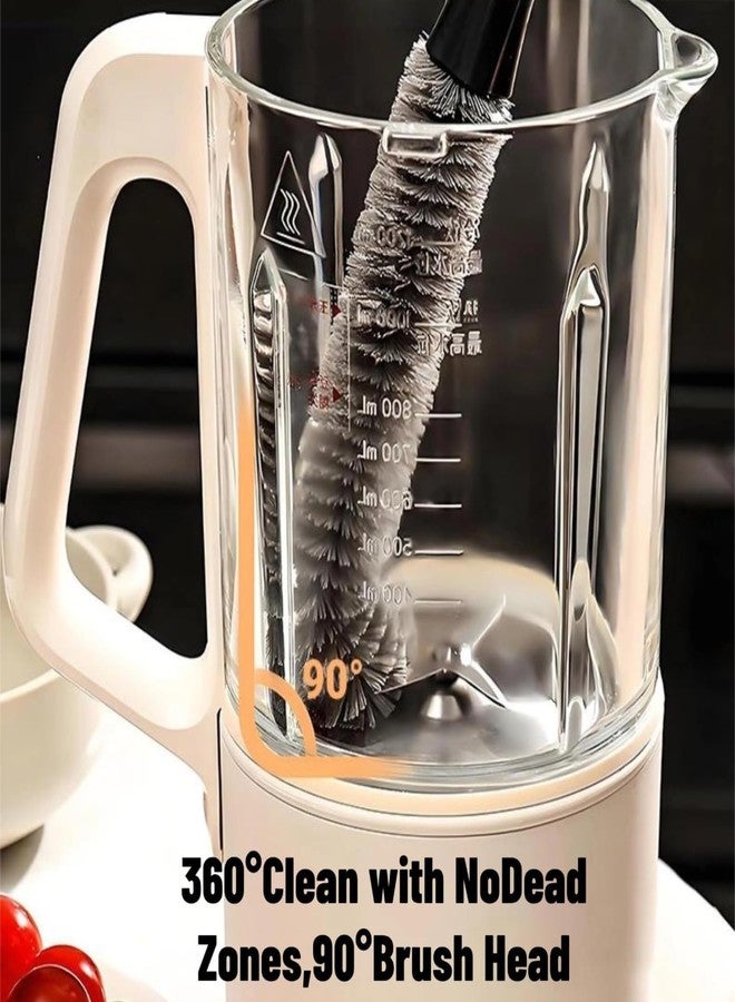Ameedarshan 2-in-1 Detachable Dual-Head Bottle Brush, Food-Grade Nylon Bristles, Deep Cleaning for Blender, Juicer and Cup Lids, 35 cm - Image 4
