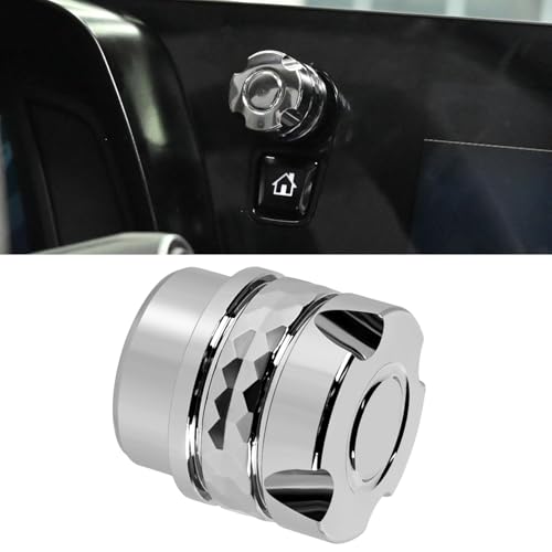 BILLFARO Chrome Volume Control KnobVolume Dial Tuner Control Knob Cap Stereo Knobs Rotary Switch Button Cover Accessories for Corvette C8 Stingray Z51 2020 and for C8 Z06 2023ERay 2024 Style 5 - Image 1