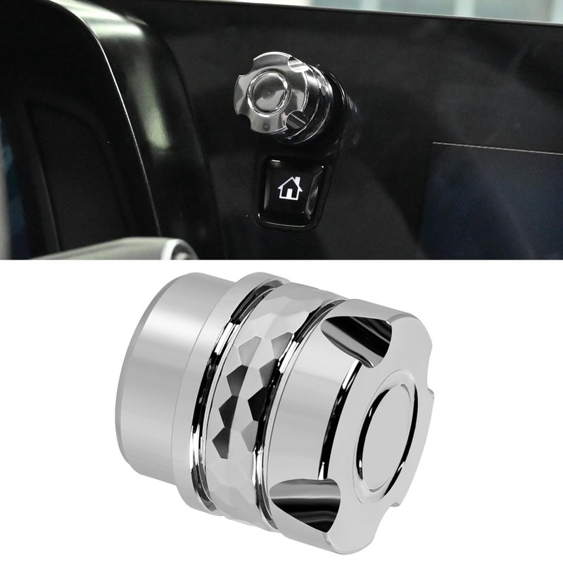 BILLFARO Chrome Volume Control KnobVolume Dial Tuner Control Knob Cap Stereo Knobs Rotary Switch Button Cover Accessories for Corvette C8 Stingray Z51 2020 and for C8 Z06 2023ERay 2024 Style 5 - Image 2