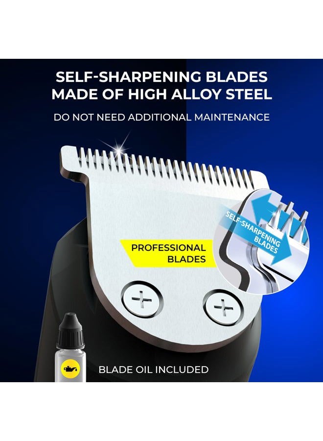 MANECODE ® 11-in-1 Beard & Hair Trimmer for Men – Self-Sharp Blades® USB-C, Waterproof, LED Display Multi-Grooming Kit - Image 2