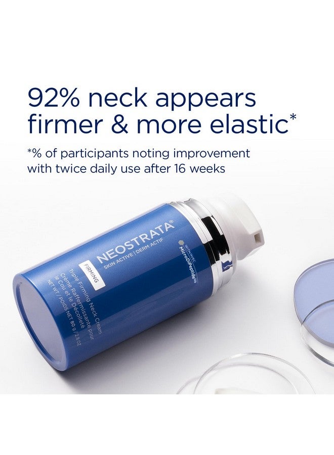 نيوستراتا كريم نيوستراتا لشد الرقبة ثلاثي المفعول، تركيبة جديدة ومحسنة - مع مايكرو دي ببتيد 229®، نيوجلوكوزامين، وباكوتشيول، خالي من العطور والزيوت، كريم تجديد منطقة الصدر لجميع أنواع البشرة، 80 جرام. - Image 3