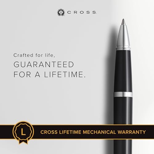 Cross Bailey Light Refillable Rollerball Pen Presented in a Everyday Gift Box - Medium Point, Black Ink, Glossy Black - Image 3