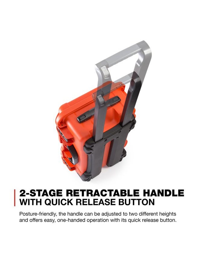 Nanuk - Wheeled Series 935 Lightweight NK-7 Resin Waterproof Protective Case with Foam Insert and Lid Organizer - Orange - Image 1