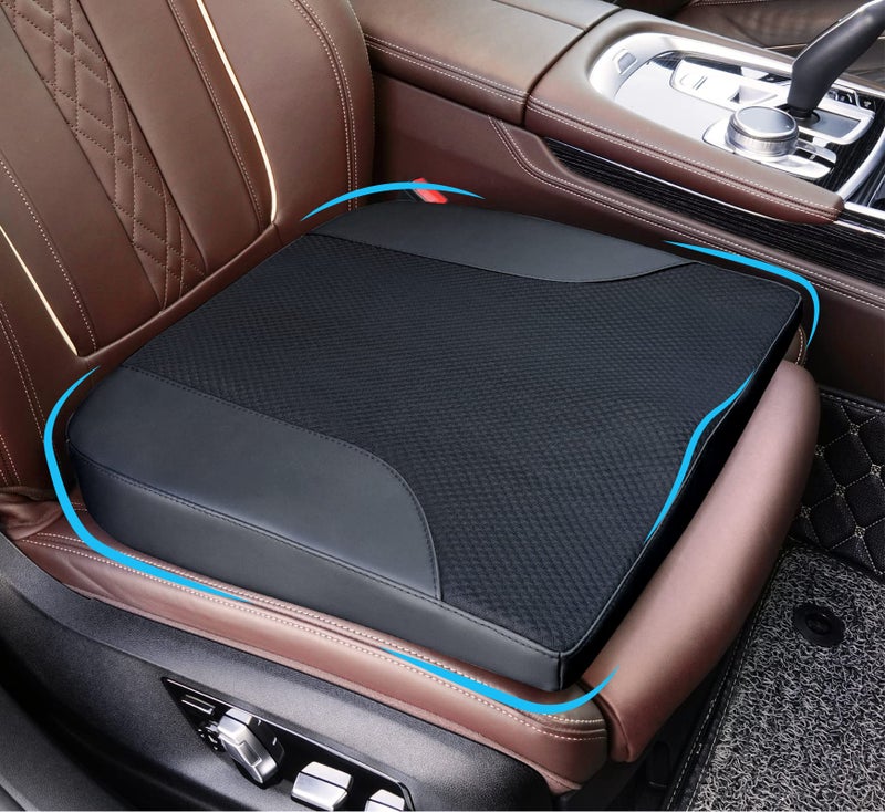 Allaboutsla Car Seat Cushion, Car Seat Cushions for Driving with Comfort Memory Foam - Sciatica & Back Pain Relief, Suitable for Car, Truck, Office Chair (Black) - Image 1