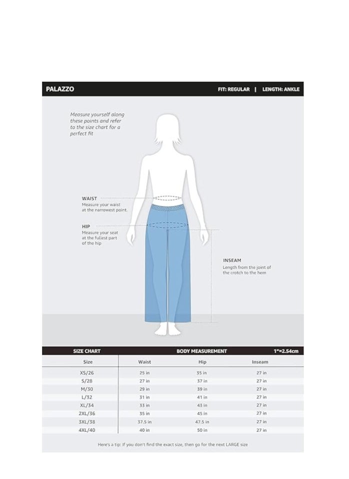 Love Bell - Love Bell Women's Cotton Palazzo Pants - Regular Fit - Elastic Waist - Wide-leg Ladies Lower - Image 1