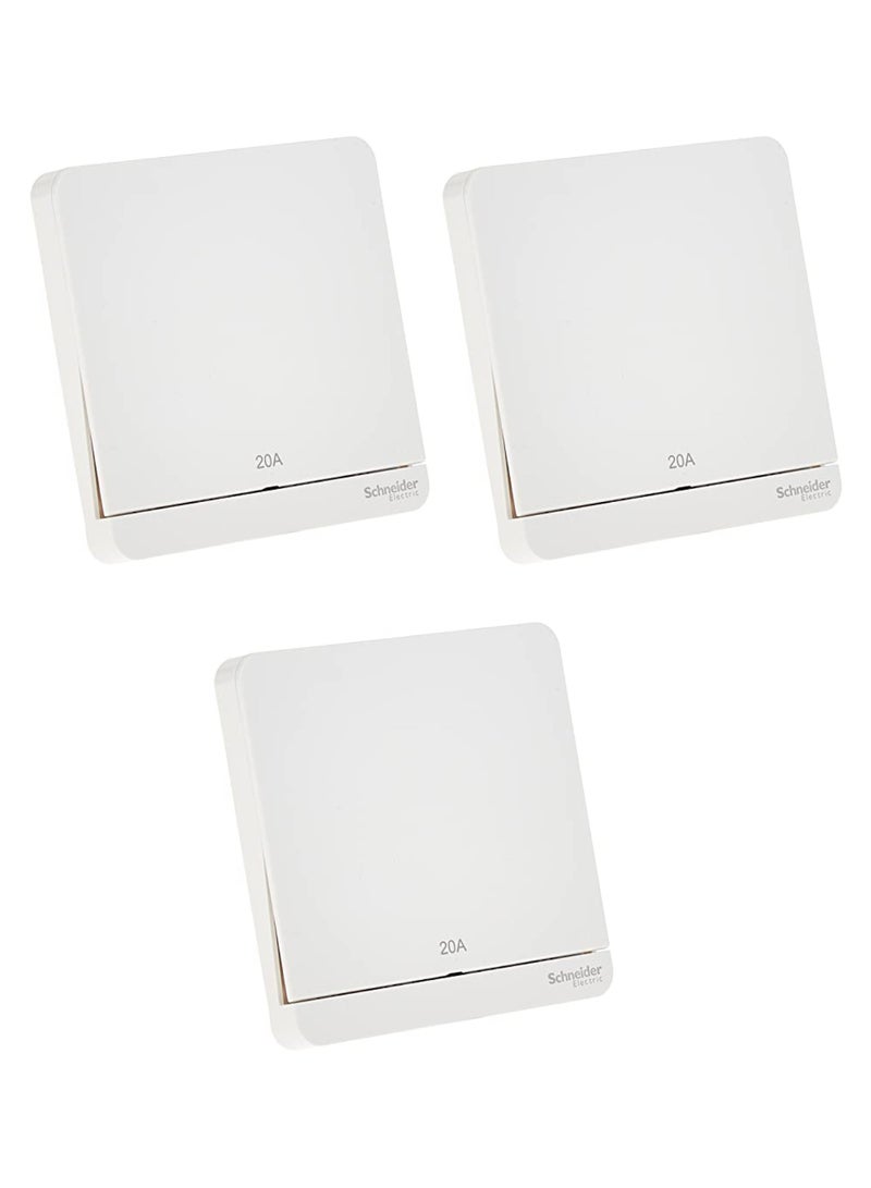 Schneider Electric Schneider Electric Avataron, PUSh Button For Doorbell, 10A, 250V, White - Pack of 3 