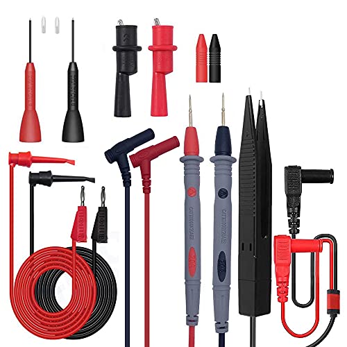 MOGAOPI Multimeter Test Leads Set, Professional Leads Kit, Precision Sharp Probe Test Lead 1000V 20A Gold-Plated Probe Leads with Alligator Clips, Test Hooks, Test Probes Lead, Test Tweezer - Image 1