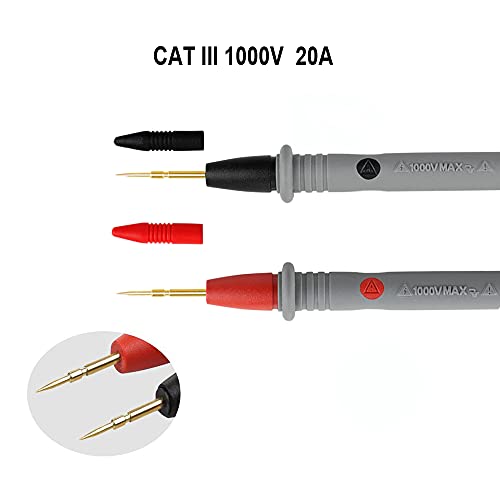 MOGAOPI Multimeter Test Leads Set, Professional Leads Kit, Precision Sharp Probe Test Lead 1000V 20A Gold-Plated Probe Leads with Alligator Clips, Test Hooks, Test Probes Lead, Test Tweezer - Image 4