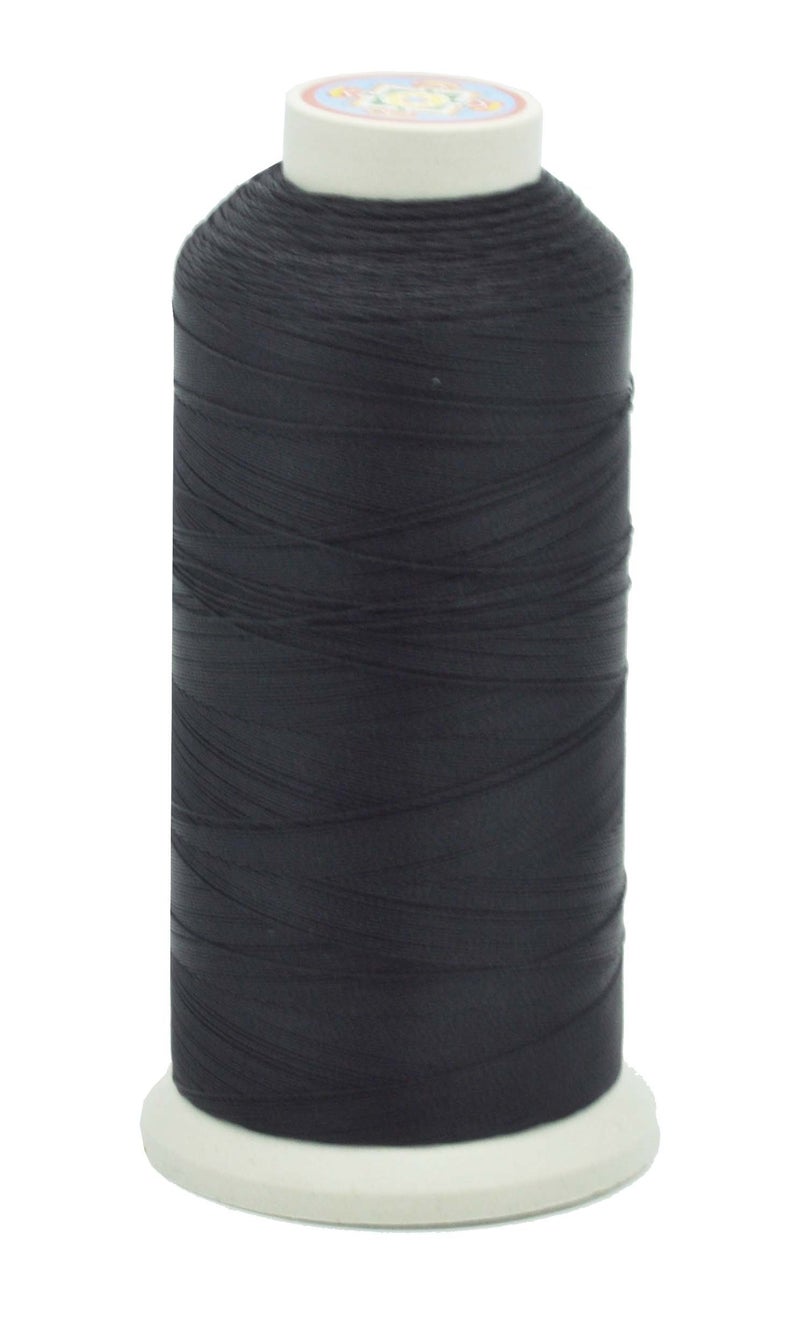 Mandala Crafts Bonded Nylon Thread Black Heavy Duty Sewing Threads  1500 YDs Size 69 210D T70 Tex 70 Thread for Leather Jeans Weaving Outdoor Marine Upholstery Threads