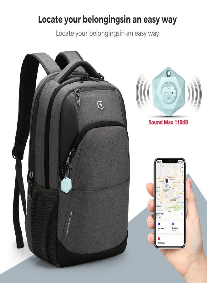 Swissdigital Design 16 Inches Travel Laptop Backpack, Business Laptops Backpack, Grey-finder, 16 Inches, Travel Backpack - Image 2