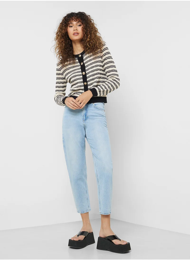 VERO MODA Striped Knitted Cardigan