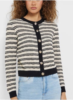 VERO MODA Striped Knitted Cardigan  - Image 3