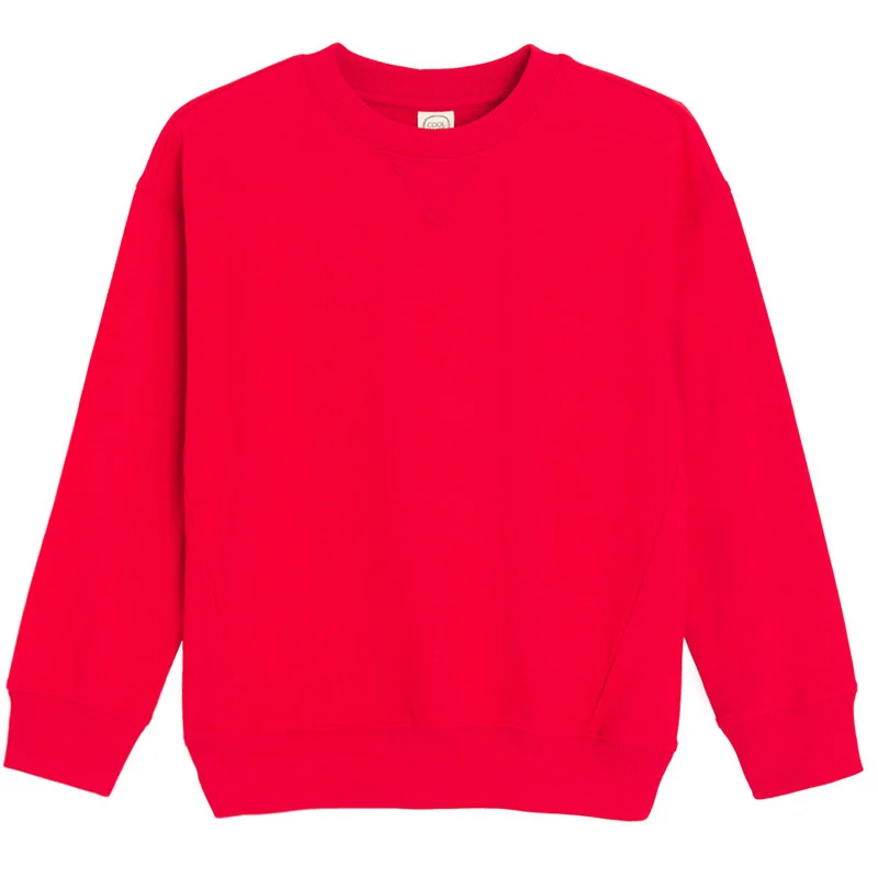 Cool Club تيشيرت قطن مطاطي بأكمام طويلة أحمر