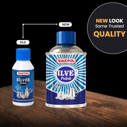 Waxpol Silver Polish 300 ml (100 ml set of 3)– Powerful Silver Cleaner for Jewellery, Coins, Utensils & Pooja Items | Removes Tarnish & Restores Shine - Image 2