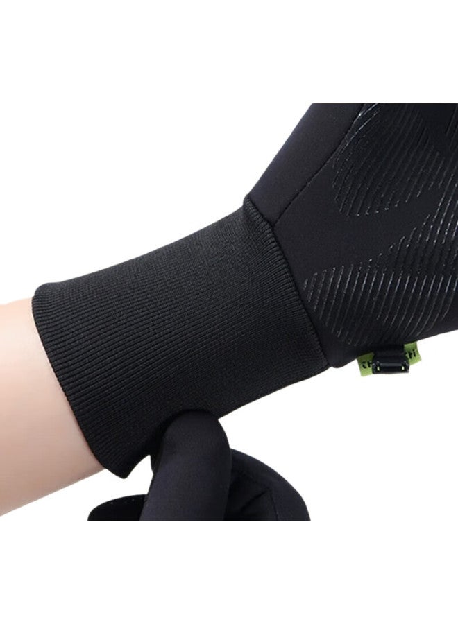 Ousen Cycling Gloves, Winter Warm, Fleece-Lined, Windproof, Cold-Resistant, Long Style, For Motorcycles, Electric Bikes, Bicycles, Outdoor Sports, Touchscreen Compatible - Image 1