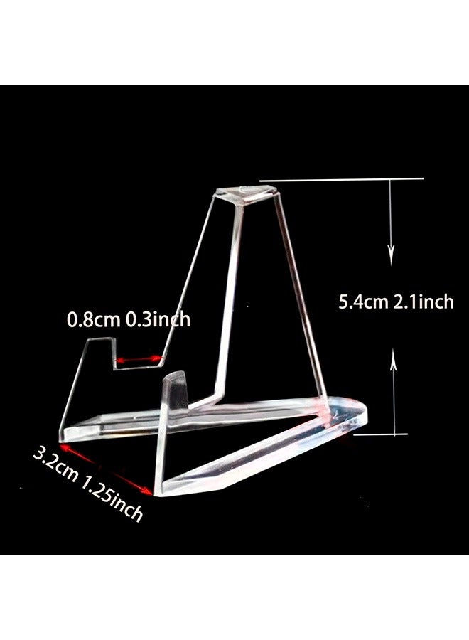 10 Pcs Acrylic Easel Stands, Clear Mini Coin Display Easel Holder for Displaying Tite Coins, Pocket Watches, Capsules Challenge Medals, Photo Cards  - Image 5