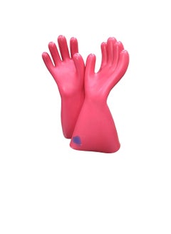 Electrical Insulated Lineman Rubber Gloves Electrician High Voltage Hand Shape Waterproof Safety Protective Work Gloves Insulating for Man & Woman (22KV)