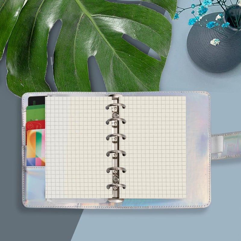 Harphia A7 Refill,Pocket Notebook Inserts, Grid 6 Hole Paper for Filofax, Square Matrix 100gsm Thicker Paper for Refillable 6 Rings Binder Agenda, 4.84 x 3.23'', Harphia - Image 5