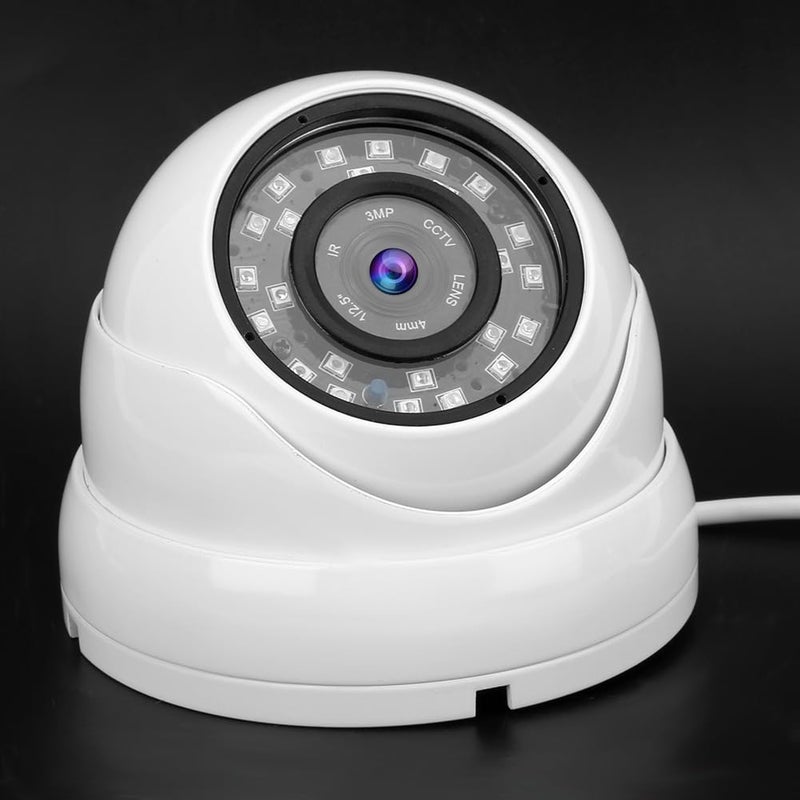 White 1080p AHD Dome Camera With Audio Sound Pick Up 14LED Infrared Night Vision 120 Degree Wide Angle For Bus Car Truck Cabin - Image 3
