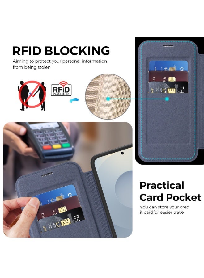 Magnetic Flip Leather Wallet Case for Samsung Galaxy S26, S26 Plus, S25, S25 Plus, S24, S24 Plus with RFID Blocking and Shockproof Protection - Image 2