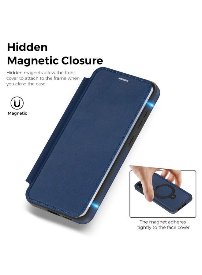 Magnetic Flip Leather Wallet Case for Samsung Galaxy S26, S26 Plus, S25, S25 Plus, S24, S24 Plus with RFID Blocking and Shockproof Protection - Image 3