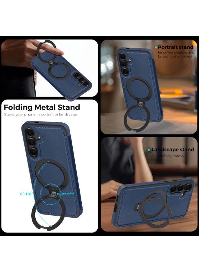 Magnetic Flip Leather Wallet Case for Samsung Galaxy S26, S26 Plus, S25, S25 Plus, S24, S24 Plus with RFID Blocking and Shockproof Protection - Image 1