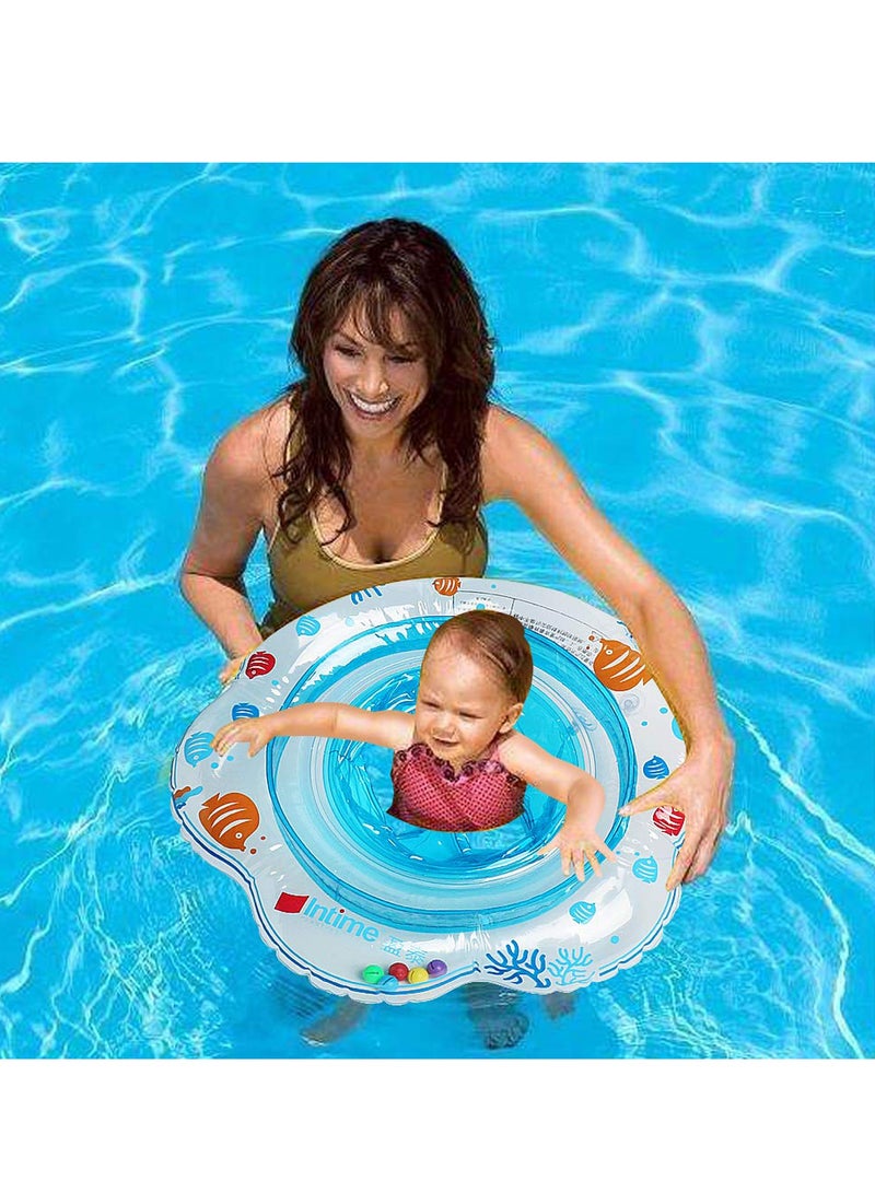 SYOSI Inflatable Baby Swim Float Seat, Safety Seat Double Airbag, Toys Summer Fun Water Supplies for Baby 8-48 Months - Image 2