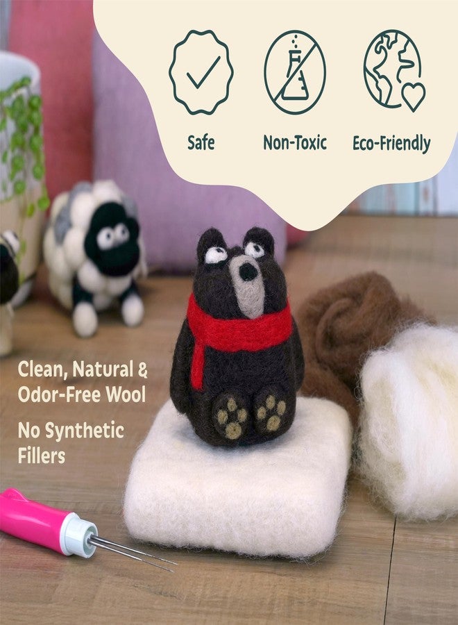 Woolbuddy Wool Roving Kit - 24 Assorted Corriedale Colors with Felting Guide - Premium Corriedale Wool for Needle & Wet Felting, Holiday Crafts & Handmade Gifts - Natural Eco Wool Refill Set - Image 5