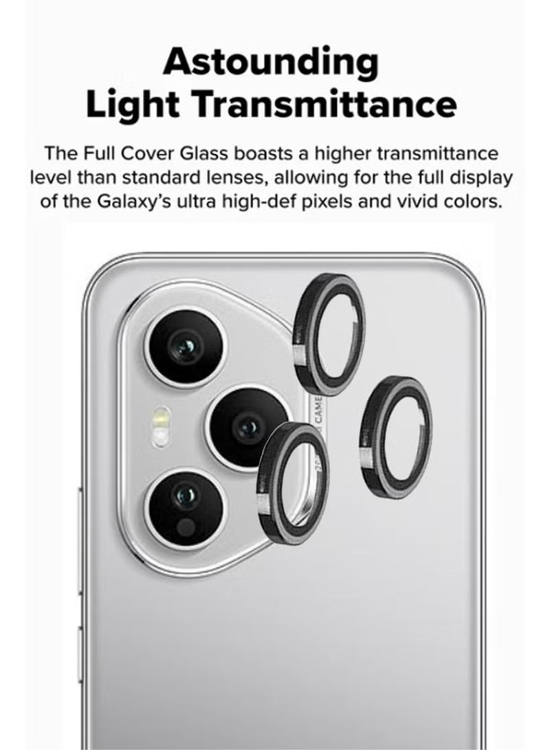 واقي زجاجي لعدسة الكاميرا لهاتف Honor 400 Pro - أسود - Image 3