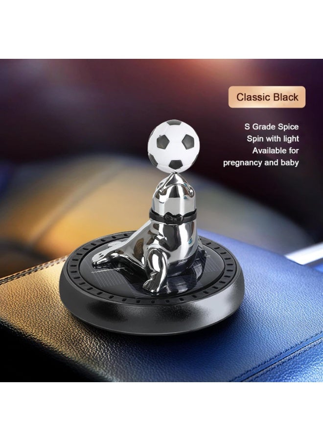Solar Car Fragrance Sea Lion Play Ball Design, Auto Rotate Car Air Freshener with Solar Energy, Light Sensing Technology, Permanent Magnet Motor, Aromatherapy Ornament for Car - Image 2
