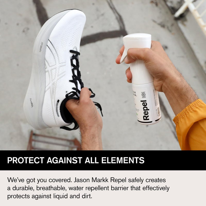 Jason Markk Repel Spray, Shoe Cleaner, Water & Stain Repellent, Non-Aersol, Sneaker Care, Ideal for Footwear, Safe for Leather, Suede, Nubuck, Cotton, Knits, 5.4oz - Image 3