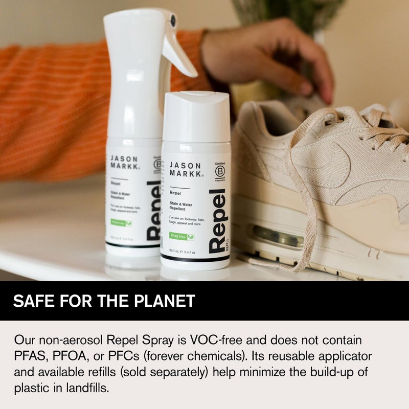 Jason Markk Repel Spray, Shoe Cleaner, Water & Stain Repellent, Non-Aersol, Sneaker Care, Ideal for Footwear, Safe for Leather, Suede, Nubuck, Cotton, Knits, 5.4oz - Image 5