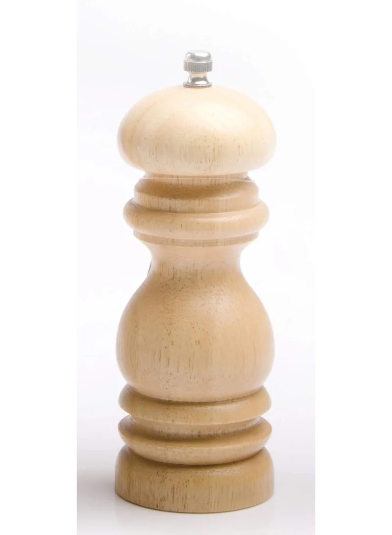 بيلي مطحنة فلفل "بيلي" - 6 بوصات (خشب المطاط) | مطحنة يدوية للملح والفلفل بدرجة طحن قابلة للتعديل