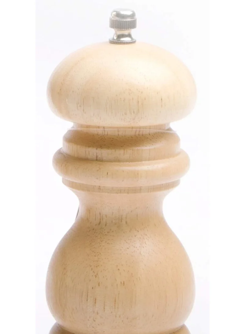 بيلي مطحنة فلفل "بيلي" - 6 بوصات (خشب المطاط) | مطحنة يدوية للملح والفلفل بدرجة طحن قابلة للتعديل
