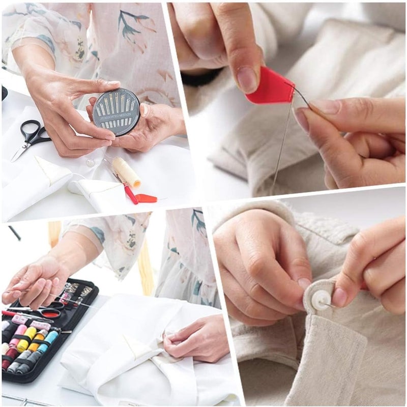 Sandra 72 Pcs Sewing Kit Box Tailoring Tools Combo with Accessories, Scissors, Thread, Needles, Measuring Tape | Sui Dhaga Portable, Stitching Items Box for Home, Ladies, Multipurpose, Travel, DIY (72) - Image 3